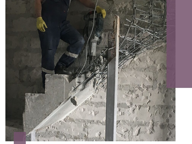 Демонтаж металлических и бетонных лестниц в Кохме