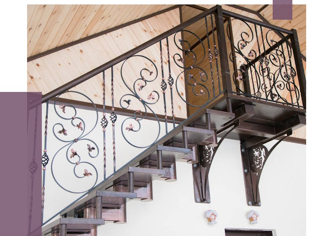 Кованые лестницы в Кохме от 81026 руб. под ключ
