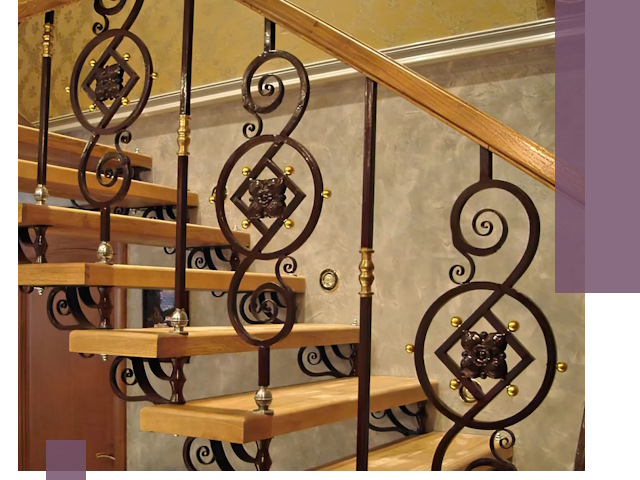 Изготовление кованых лестниц под ключ в Кохме