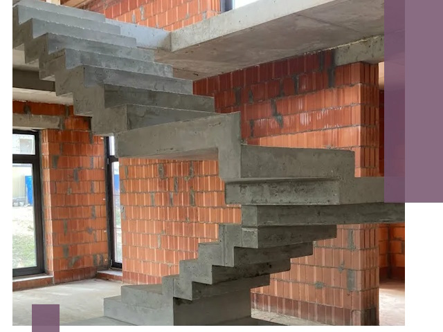 Изготовление бетонных лестниц под ключ в Кохме