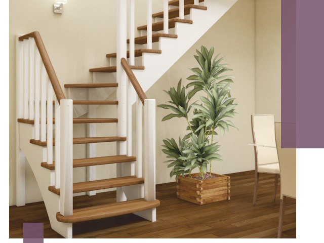 Г-образные лестницы под ключ в Кохме — изготовление и монтаж