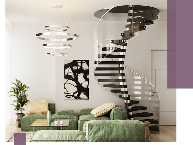 Лестницы для двухуровневой квартиры в Кохме — изготовление и монтаж