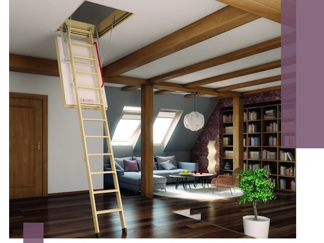 Чердачные лестницы под ключ в Кохме: изготовление и монтаж