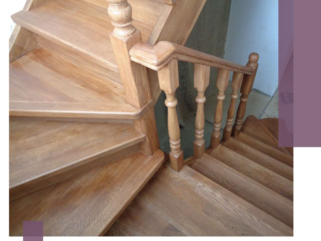 Дубовые лестницы под ключ в Кохме: изготовление и монтаж