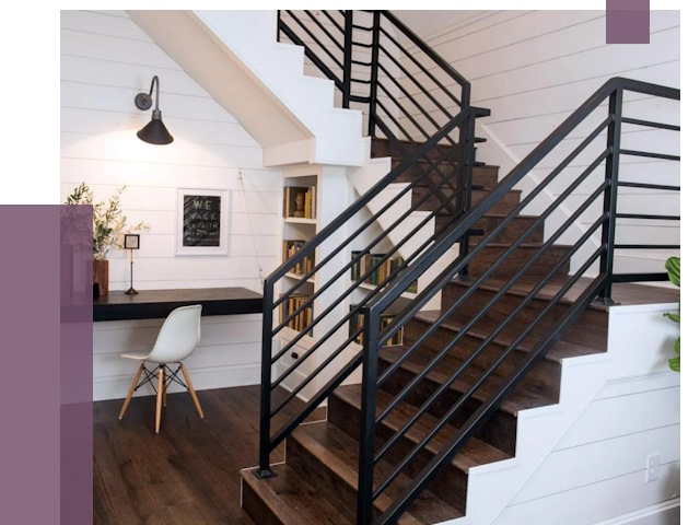 Перила для лестницы в доме в Кохме от 7531 руб. — ПРОЛЁТ-Кхм