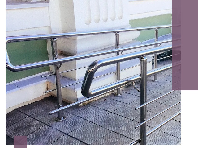 Ограждения пандусов из металла и нержавейки в Кохме