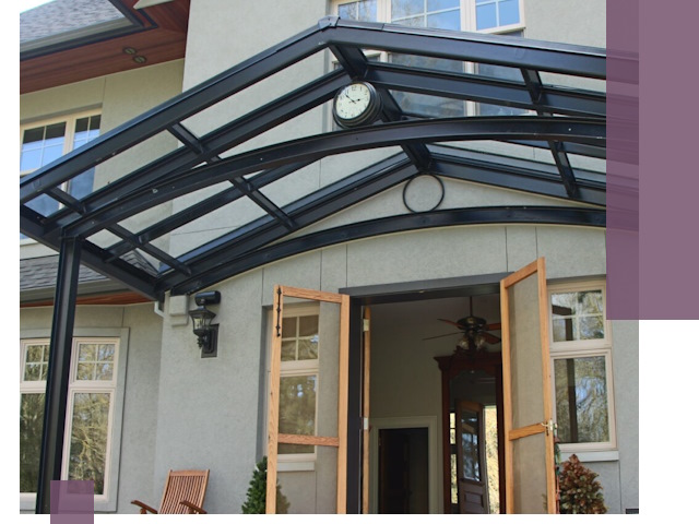 Изготовление и монтаж навесов и козырьков в Кохме