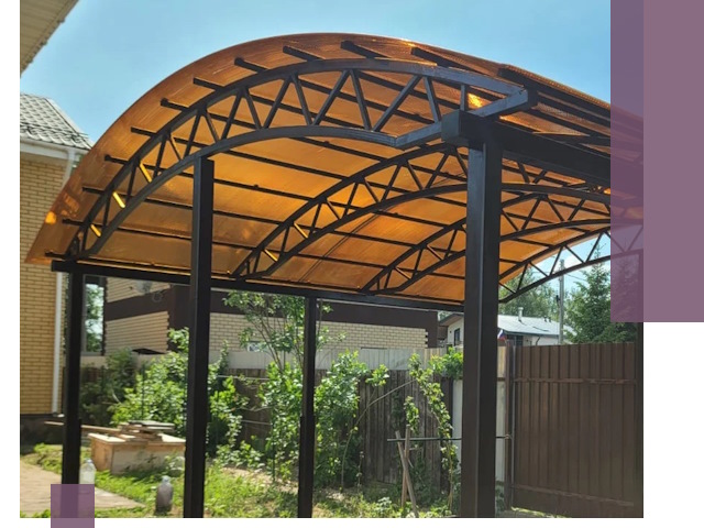 Изготовление навесов под ключ в Кохме из качественных материалов