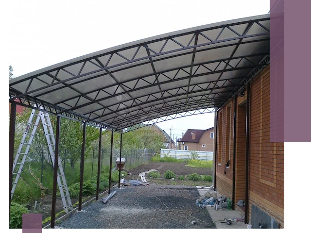 Профессиональный монтаж навесов под ключ в Кохме