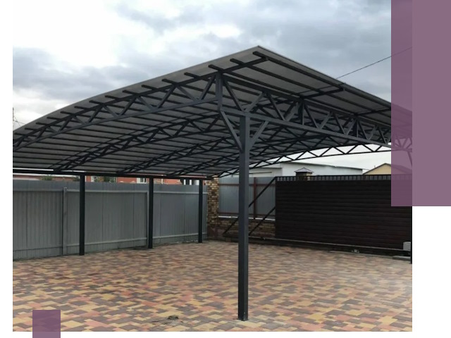 Недорогие навесы под ключ в Кохме — изготовление и монтаж