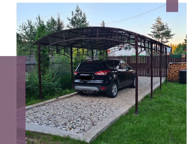 Навесы для автомобиля в Кохме от 13349 руб.  | ПРОЛЁТ-Кхм