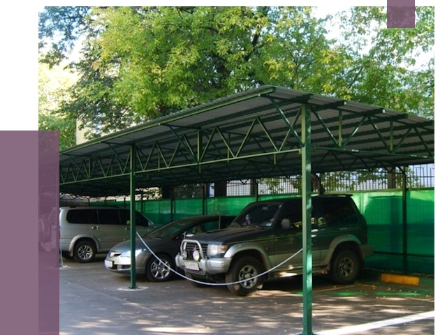 Навесы для парковки в Кохме от 81546 руб. заказать | ПРОЛЁТ-Кхм