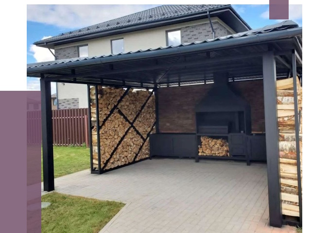 Навесы для барбекю в Кохме от 12933 руб. под ключ | ПРОЛЁТ-Кхм