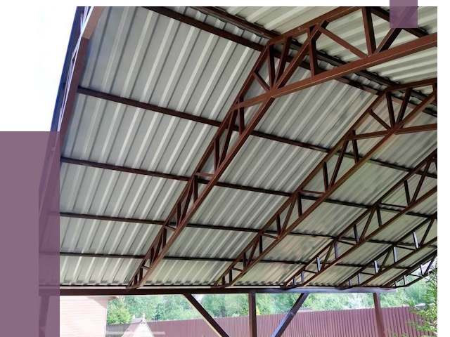 Навесы из профнастила в Кохме от 7479 руб. | ПРОЛЁТ-Кхм