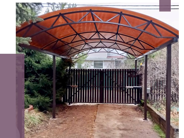 Арочные навесы в Кохме от 12933 руб. — изготовление и монтаж | ПРОЛЁТ-Кхм