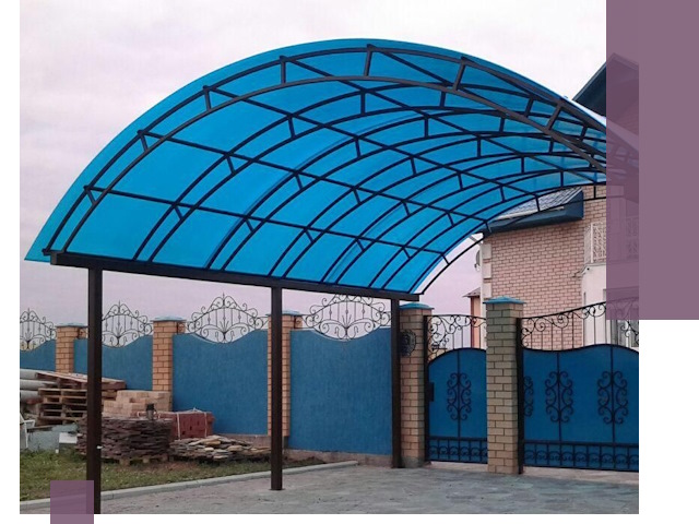 Арочные навесы под ключ в Кохме — изготовление и монтаж