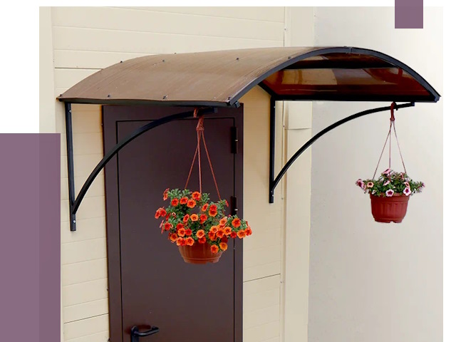 Козырьки над входом в Кохме от 15063 руб.  | ПРОЛЁТ-Кхм