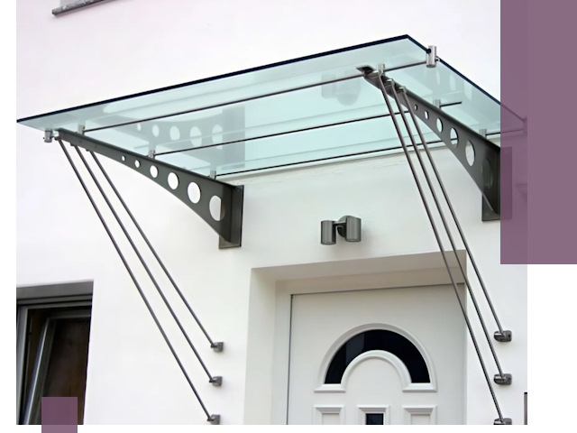 Козырьки над входом под ключ в Кохме — изготовление и монтаж