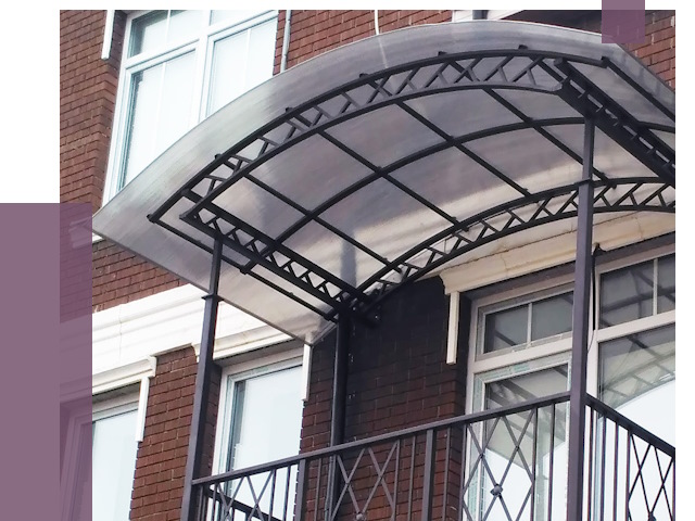 Козырьки над балконом в Кохме от 8778 руб.  | ПРОЛЁТ-Кхм