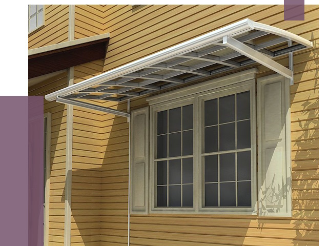 Козырьки над окнами в Кохме от 7739 руб. — монтаж, покупки | ПРОЛЁТ-Кхм