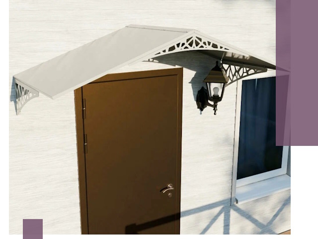 Металлические козырьки на входы и террасы в Кохме