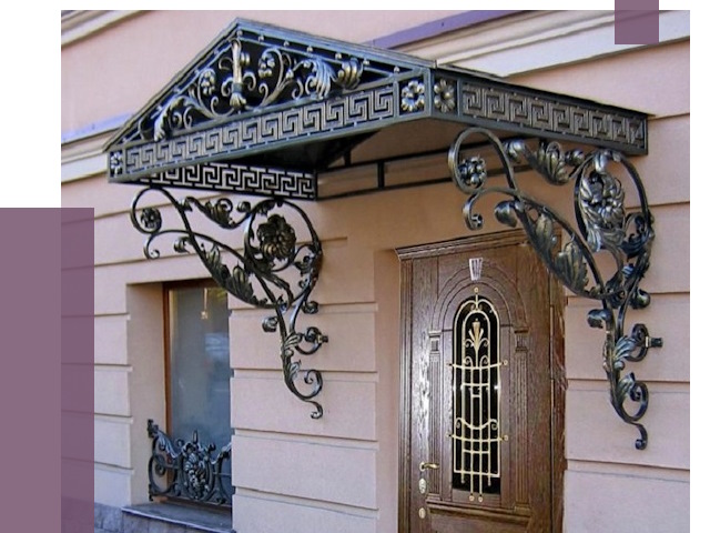 Кованые козырьки в Кохме под ключ от 12933 руб. — ПРОЛЁТ