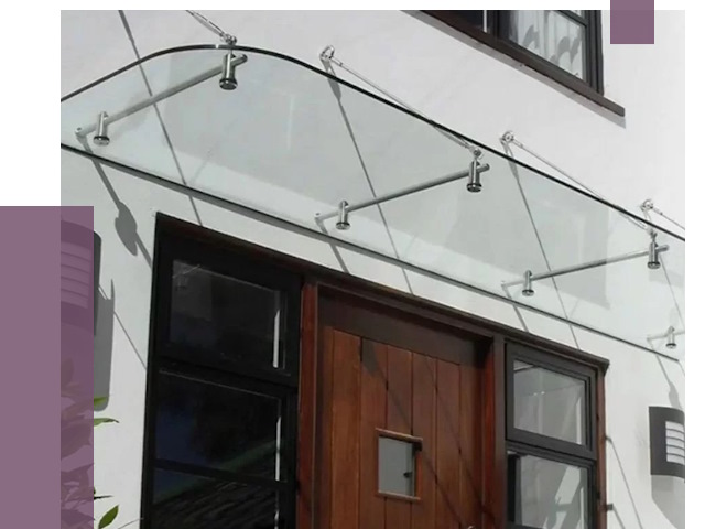 Стеклянные козырьки в Кохме от 19218 руб. | ПРОЛЁТ-Кхм