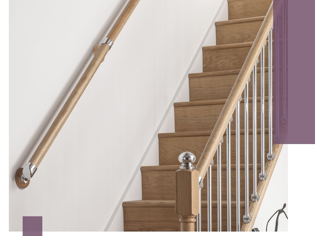 Пристенные поручни из стали и нержавейки под монтаж в Кохме